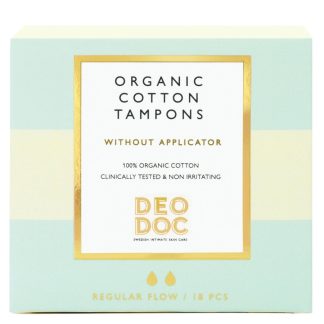 DeoDoc Digital Organic Cotton Tampons Regular 18 kpl