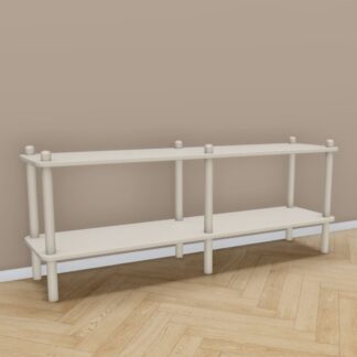 Askel korkea tv-taso 138x35x53,5 cm greige