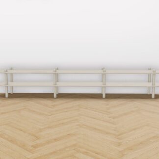 Askel matala tv-taso 230x35x38 cm greige