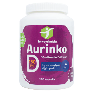 Terveyskaista Aurinko D 150 mikrog 150 kaps