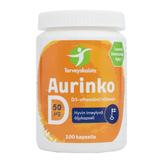 Terveyskaista Aurinko D 50 mikrog 100 kaps