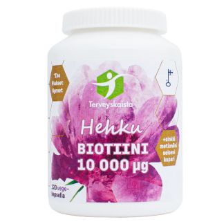 Terveyskaista Hehku Biotiini 10 000 mikrog 120 kaps