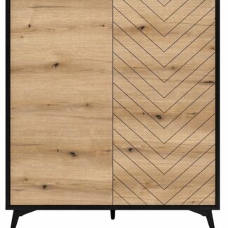 Dumont kaappi 104x39x119 cm tammi/musta