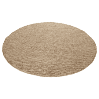 Finarte Nirvana villamatto 200 cm pyöreä vaaleanbeige