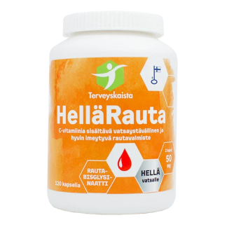 Terveyskaista HelläRauta 50 mg + C-vitamiini 120 kaps