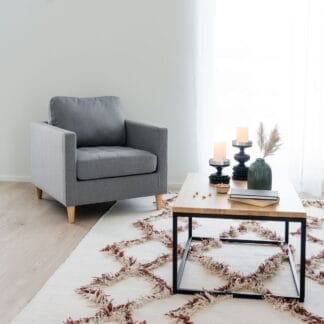 House Nordic Firenze nojatuoli vaaleanharmaa Hugo 10
