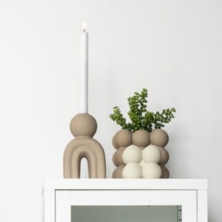 House Nordic Aari kynttilänjalka vaaleanruskea