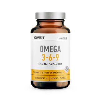 ICONFIT Omega 3-6-9, Sisältää E-vitamiinia, 990mg 90 kaps 90 kaps