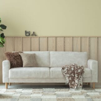 Joki 3-istuttava sohva beige Adore 01, tammijalat