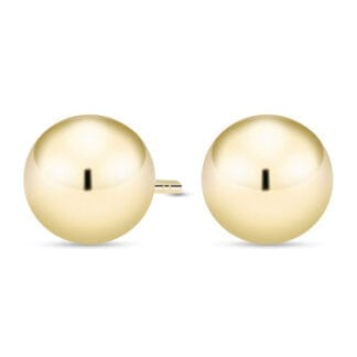 Kultaiset pallokorvakorut, 8mm pallo, 14K keltakulta