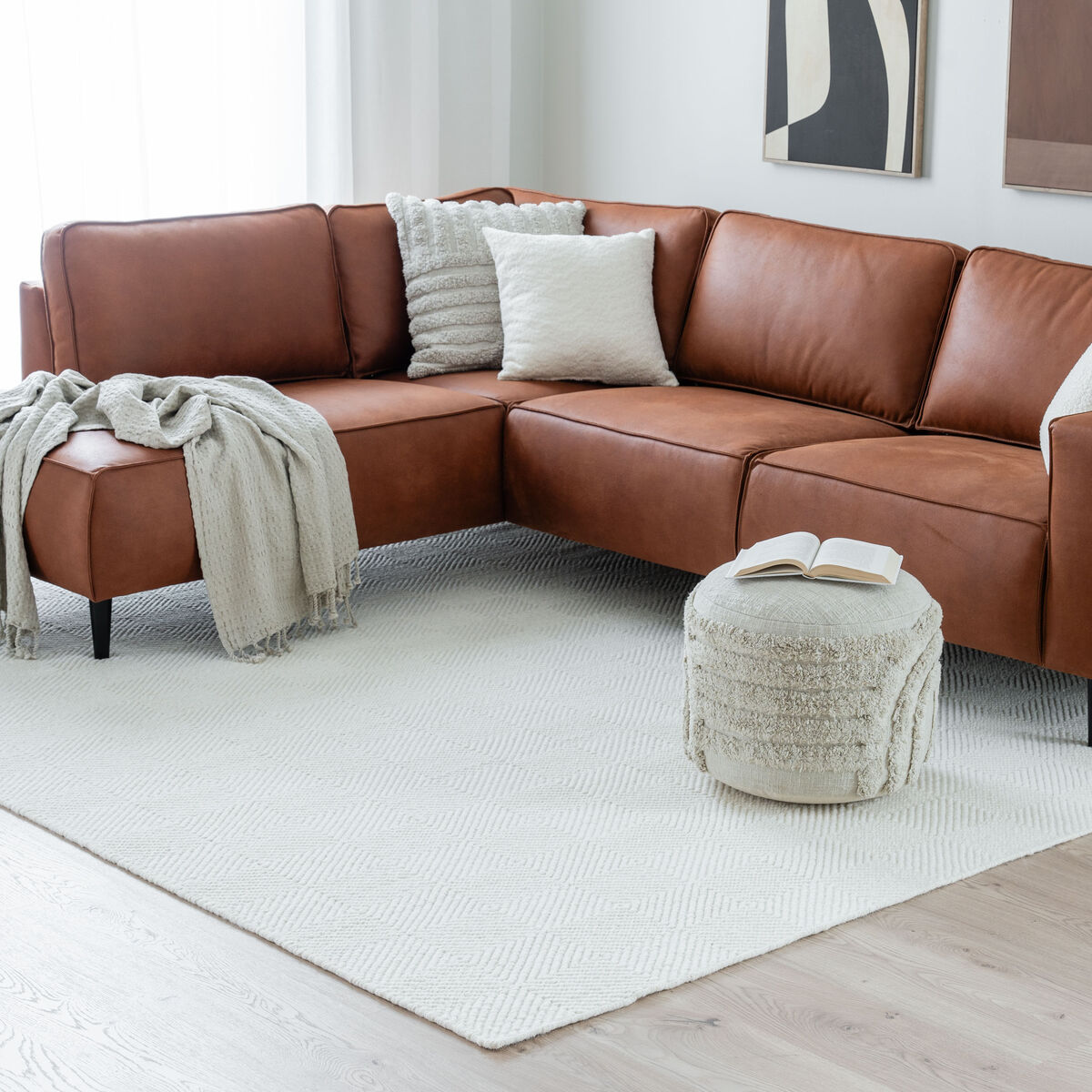 Kumpare villamatto 200x290 cm luonnonvalkoinen