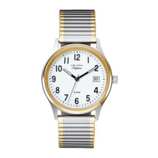 Leijona Stretch 34 Two Tone White 5013-677 rannekello