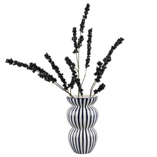 M&M Zebra vaasi Ø16 cm sininen/valkoinen