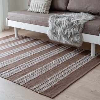 Myytti puuvillamatto 80x200 cm ruskea/valkoinen