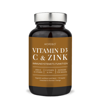 Nordbo D3, C-vitamin & Zinc 90 kaps 90 kaps