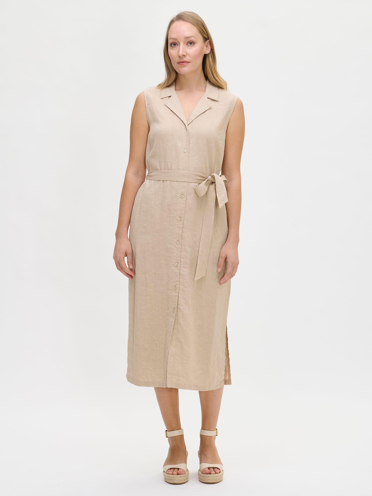 Nanso LIN pellavamekko - beige