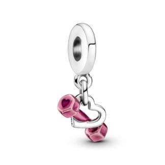 Pandora Moments Dumbbell & Heart hela, hopea, 799545C01
