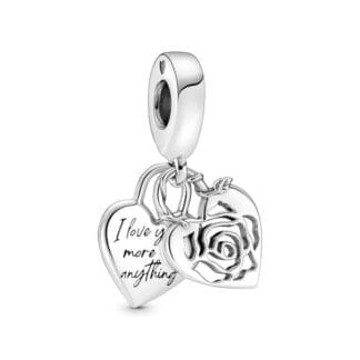 Pandora Moments Rose Heart Padlock hela, hopea, 790086C00