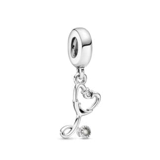 Pandora Moments Stethoscope Heart hela, hopea, 799072C01