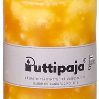 Puttipaja läpivärjätty pöytäkynttilä 10 cm okra