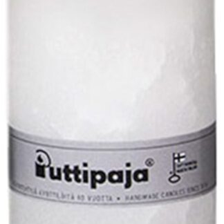 Puttipaja läpivärjätty pöytäkynttilä 10 cm valkoinen