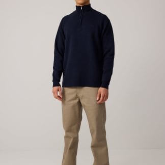 Makia Coal Half Zip neule - Miehet - Sininen
