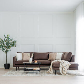 Scandic Copenhagen avokulmasohva oikea ruskea Colorado 05 bonded-nahka