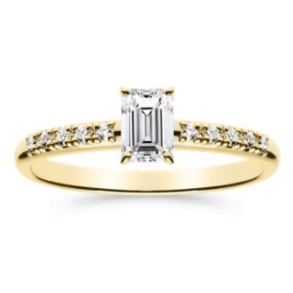 Silván Charlotte Emerald timanttisormus 0,60ct, keltakultaa, vihkisormukset