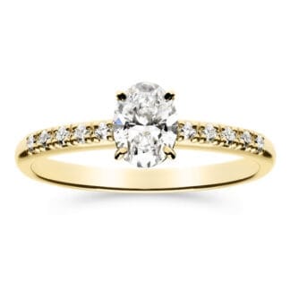 Silván Charlotte Ovaali timanttisormus 0,60ct, keltakultaa, vihkisormukset