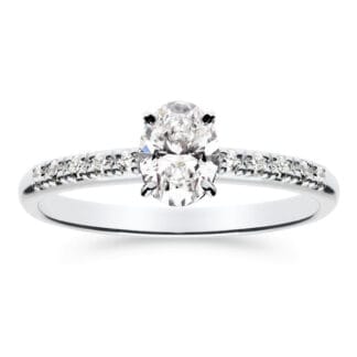 Silván Charlotte Ovaali timanttisormus 0,60ct, valkokultaa, vihkisormukset