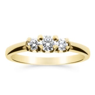 Silván Charlotte timanttisormus 0,34ct, keltakultaa, vihkisormukset