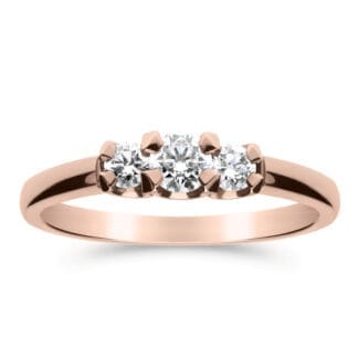 Silván Charlotte timanttisormus 0,34ct, rosekultaa, vihkisormukset