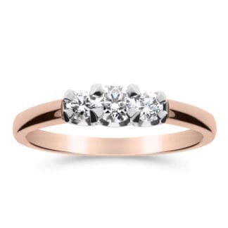 Silván Charlotte timanttisormus 0,34ct, valko- ja rosekultaa, vihkisormukset