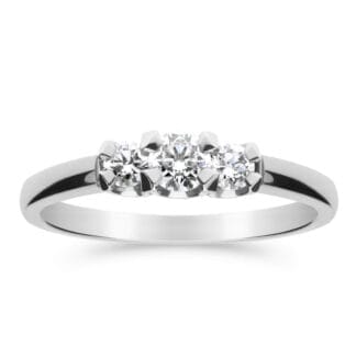 Silván Charlotte timanttisormus 0,34ct, valkokultaa, vihkisormukset
