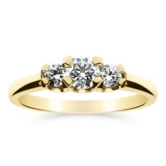 Silván Charlotte timanttisormus 0,50ct, keltakultaa, vihkisormukset