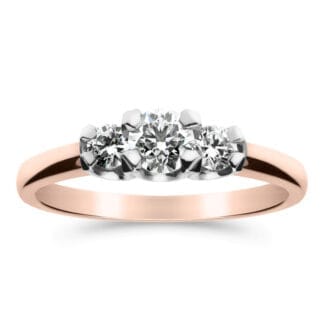 Silván Charlotte timanttisormus 0,50ct, valko- ja rosekultaa, vihkisormukset