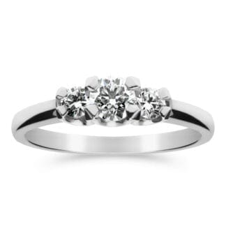 Silván Charlotte timanttisormus 0,50ct, valkokultaa, vihkisormukset