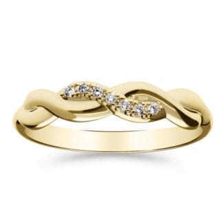 Silván Henrietta timanttisormus 0,05ct, keltakultaa, vihkisormukset