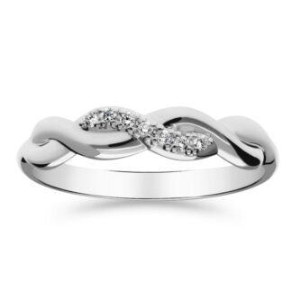 Silván Henrietta timanttisormus 0,05ct, valkokultaa, vihkisormukset