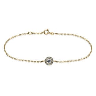 Silván Lauriel timanttirannekoru 0,23ct, keltakultaa, timanttikorut