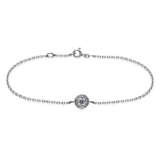 Silván Lauriel timanttirannekoru 0,23ct, valkokultaa, timanttikorut