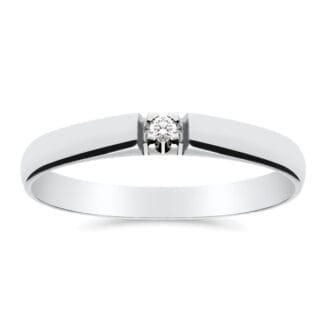 Silván Marie timanttisormus 0,02ct, valkokultaa, vihkisormukset