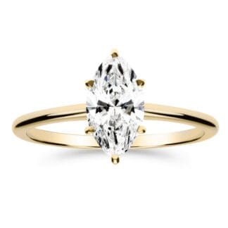 Silván Solitaire Markiisi timanttisormus 1,00ct, keltakultaa, vihkisormukset