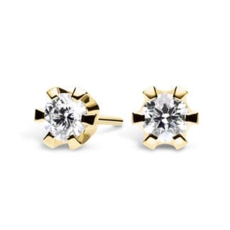 Silván Solitaire timanttikorvakorut 0,20ct, keltakultaa, timanttikorut