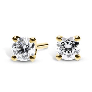 Silván Solitaire timanttikorvakorut 0,40ct, keltakultaa, timanttikorut