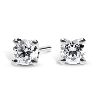 Silván Solitaire timanttikorvakorut 0,40ct, valkokultaa, timanttikorut