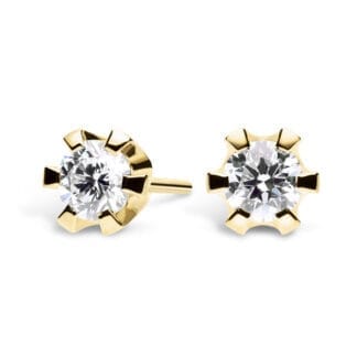 Silván Solitaire timanttikorvakorut 0,50ct, keltakultaa, timanttikorut