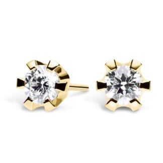 Silván Solitaire timanttikorvakorut 0,80ct, keltakultaa, timanttikorut