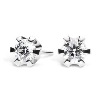 Silván Solitaire timanttikorvakorut 0,80ct, valkokultaa, timanttikorut