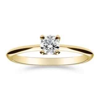 Silván Solitaire timanttisormus 0,30ct, keltakultaa, vihkisormukset